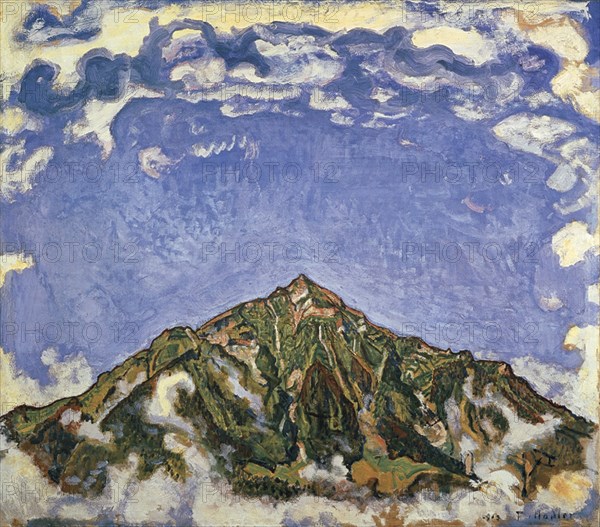 Mount Niesen Seen from Heustrich, 1910.