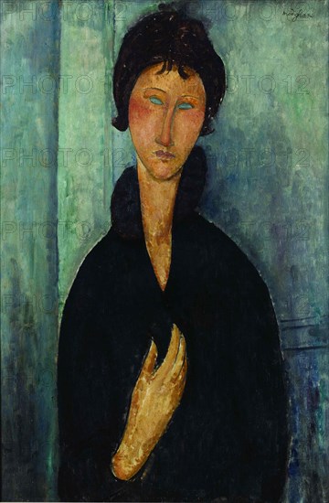 Woman with blue eyes Augen (Femme aux yeux bleus), c. 1918.