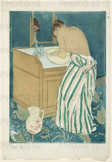 A Woman bathing, 1890-1891.
