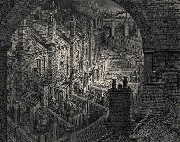 Over London - By Rail, 1872.