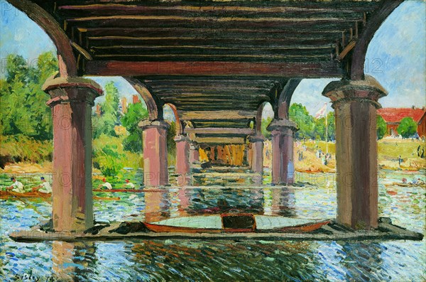 Sous le pont de Hampton Court (Under the Bridge at Hampton Court), 1874.