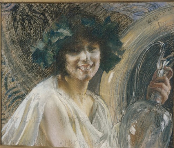 Bacchante (Nymph crowned with vine leaves), um 1900-1904.