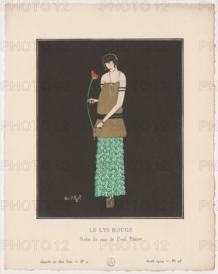 Le Lys rouge. From Gazette du Bon Ton, 1914.