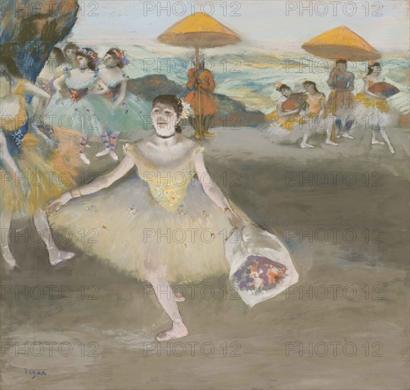 Danseuse au bouquet, saluant sur la scène (Dancer with bouquet), 1878.