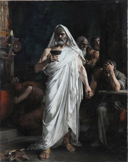 Themistocles takes the bowl of poison, 1887.