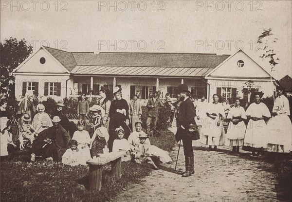 Pyotr Tchaikovsky (1840-1893) with the Davydov Family in the Kamenka Estate, 1875.