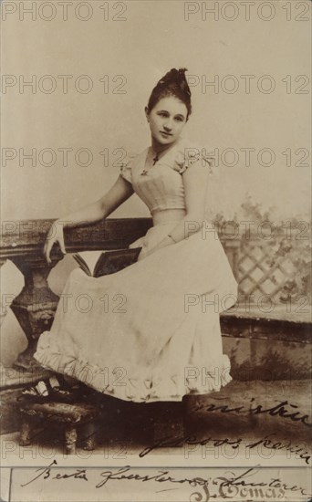 Portrait of the opera singer Bertha Foerster-Lauterer (1869-1936) as Tatiana in opera Eugene Onegin