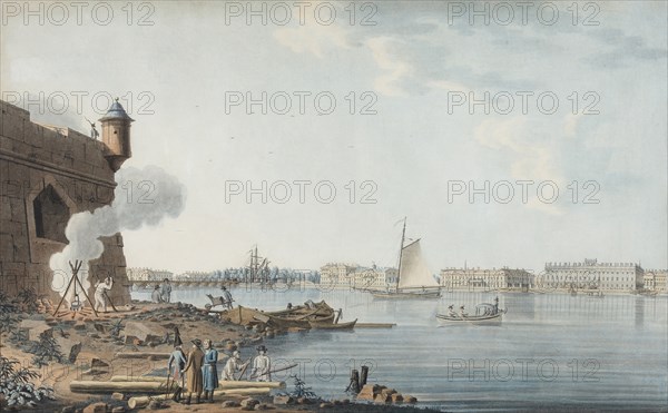 Saint Petersburg. View from the Peter and Paul Fortress on the Summer Garden, 1806.