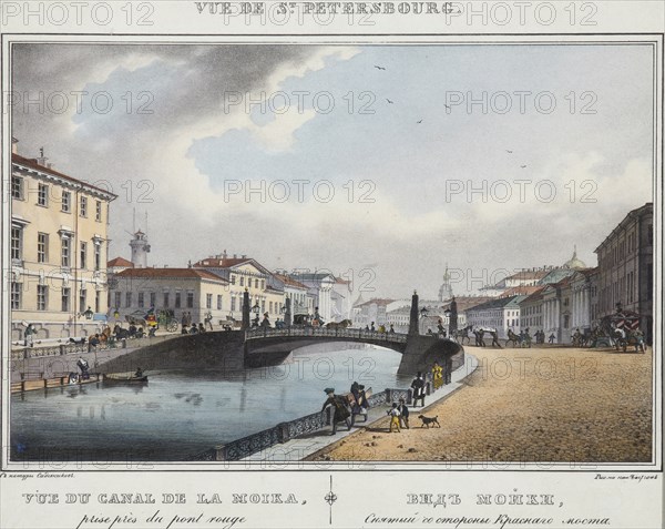 Saint Petersburg. View of the Moika River, 1830s.