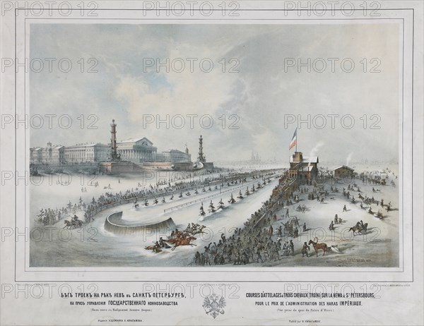 Winter Races on the Neva in St Petersburg, 1859.