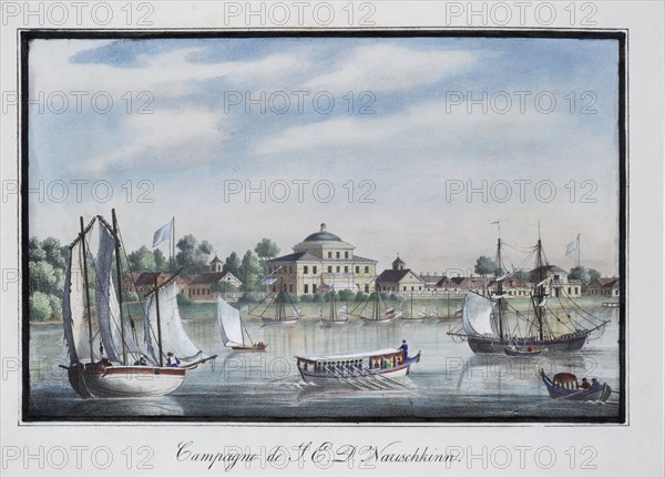 The Dacha of Dmitry Lvovich Naryshkin at the Kamenny Island in Saint Petersburg, 1824.