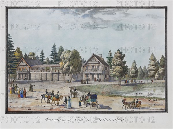 Maisons russes. Café and Restaurant in Catharinhof, 1824.
