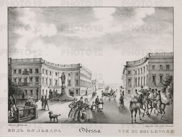 Boulevard Primorsky in Odessa, Second quarter of the 19th cen.