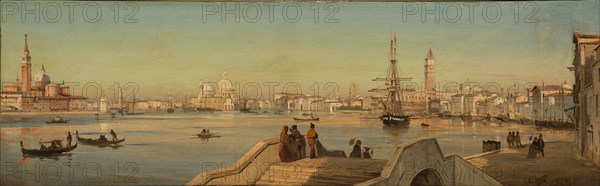 Venice, Panorama from the bridge, 1858.