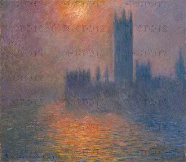 Monet, Le Parlement, coucher de soleil