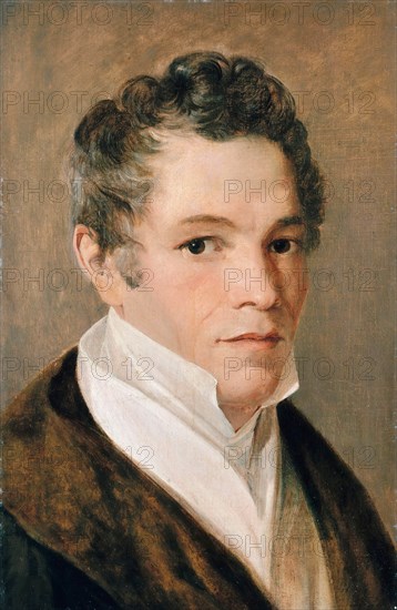 Portrait of Karl Friedrich Schinkel (1781-1841), ca 1820. Creator: Wolff, Johann Eduard (1786-1868).