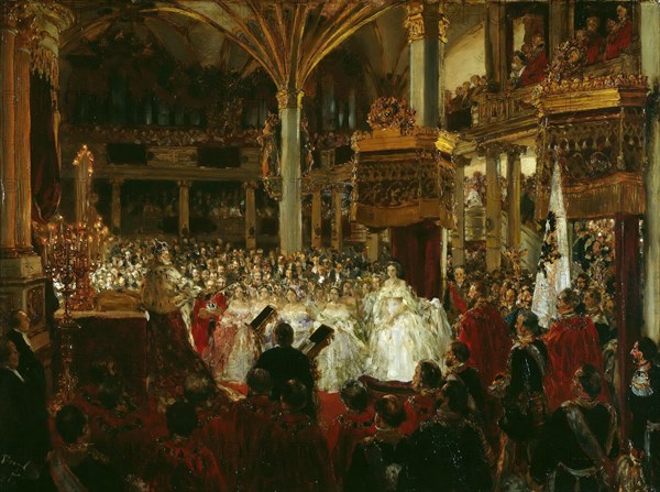 The Coronation of William I as King of Prussia at Königsberg Castle in 1861, 1861. Creator: Menzel, Adolph Friedrich, von (1815-1905).