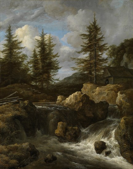 A waterfall in a rocky landscape. Creator: Ruisdael, Jacob Isaacksz, van (1628/29-1682).