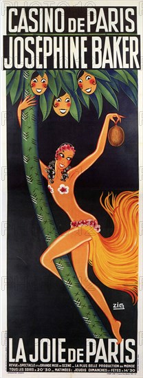 Casino de Paris. Josephine Baker. La Joie de Paris, ca 1932. Creator: Zig (Louis Gaudin) (1882-1936).