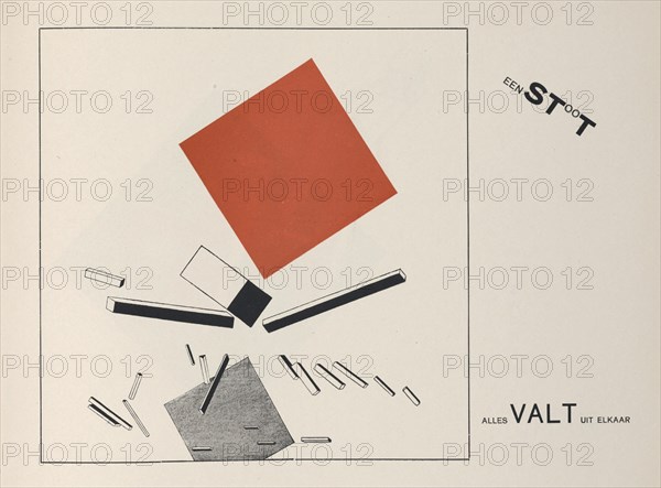 About Two Squares, 1922. Creator: Lissitzky, El (1890-1941).