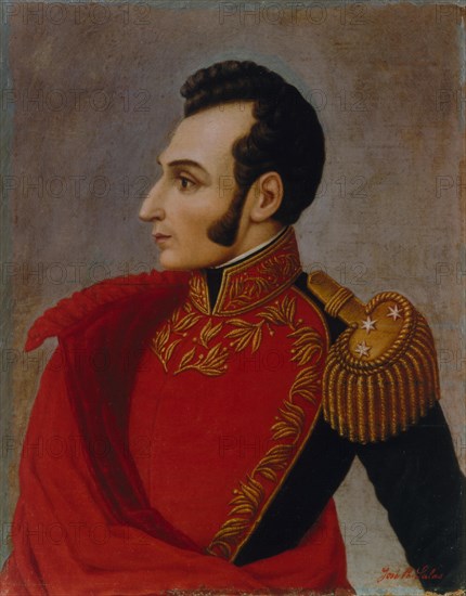 Portrait of Antonio José de Sucre (1795-1830), 1890. Creator: Salas, José R. (active 1870-1894).