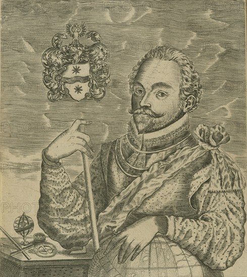 Portrait of Sir Francis Drake, 1628. Creator: Vaughan, Robert (c. 1600-before 1663).