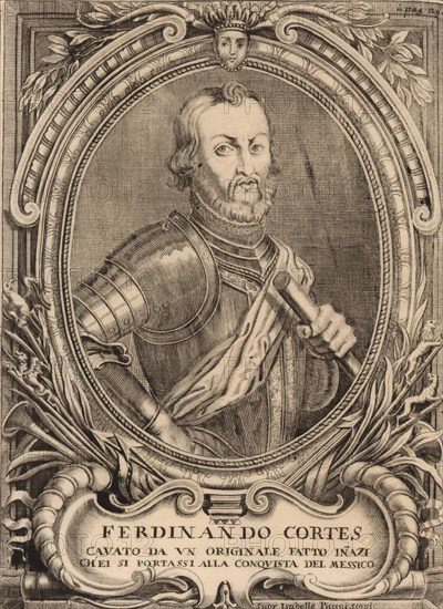 Portrait of Hernán Cortés (1485-1547). Creator: Anonymous.