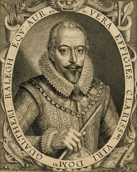 Portrait of Sir Walter Raleigh, 1596. Creator: Anonymous.