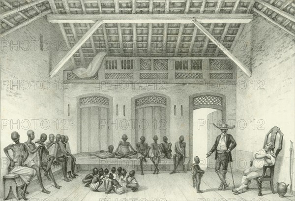 Shop for selling slaves, 1835. Creator: Debret, Jean-Baptiste (1768-1848).