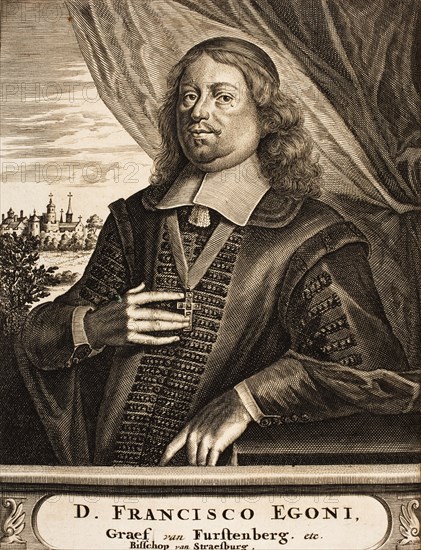 Portrait of Franz Egon von Fürstenberg-Heiligenberg (1626-1682), Prince-Bishop of Strassburg, 1675. Creator: Anonymous.