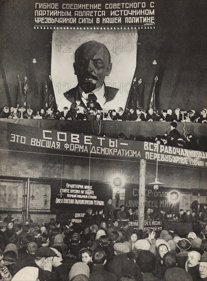 Soviets - the highest form of democracy. Illustration from USSR Builds Socialism, 1933. Creator: Lissitzky, El (1890-1941).