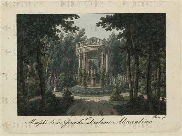 The monument to Grand Duchess Alexandra Pavlovna at Pavlovsk, 1810s. Creator: Thurner (active first quarter of the 19th century).