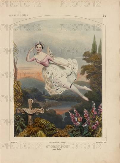 Ballet dancer Carlotta Grisi (1819-1899) as first Giselle, 1844.