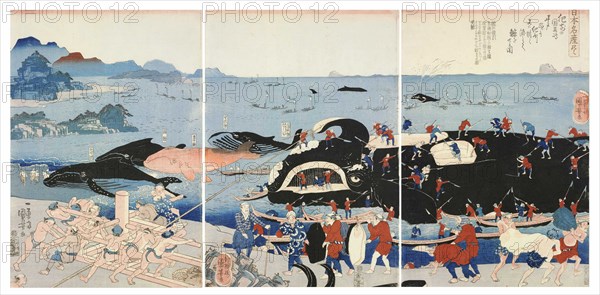 Catching Whales at Goto and Hirado in Hizen Province or Kishu Province, from the series Nihon meisan