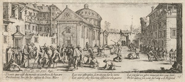 The Miseries and Misfortunes of War, folio 15: The Hospital, 1633.