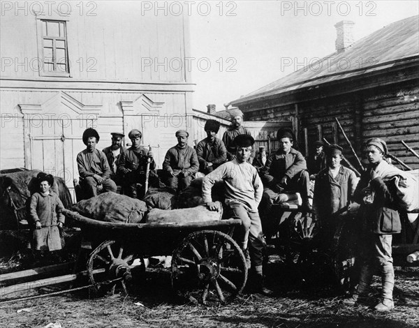 The food brigade (Prodotryad) in Samara, 1920.