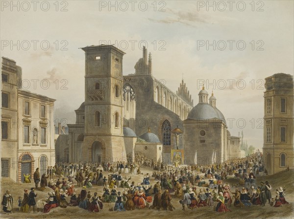 The Basilica of Holy Trinity, Krakow, c1850.