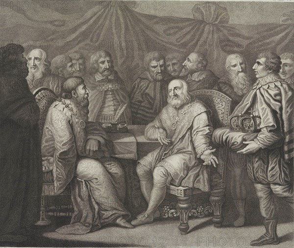 Casimir I the Restorer meeting the emperor Henry III, Late 18th century.