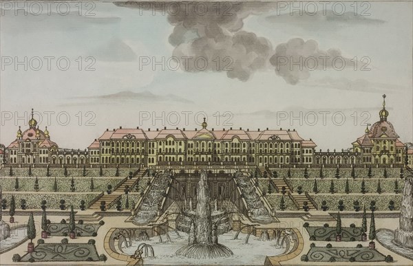 View of the Great Palace in Peterhof, Between 1792 and 1820.