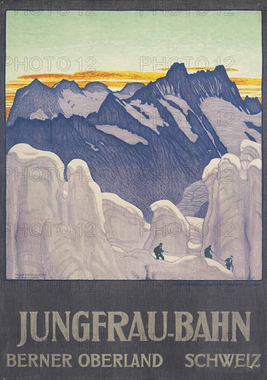 Jungfrau-Bahn, Berner Oberland, 1910.