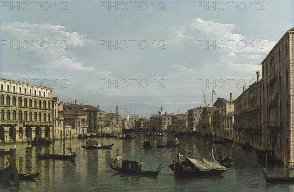 The Grand Canal looking South from Ca? Foscari to the Carità, ca 1738.