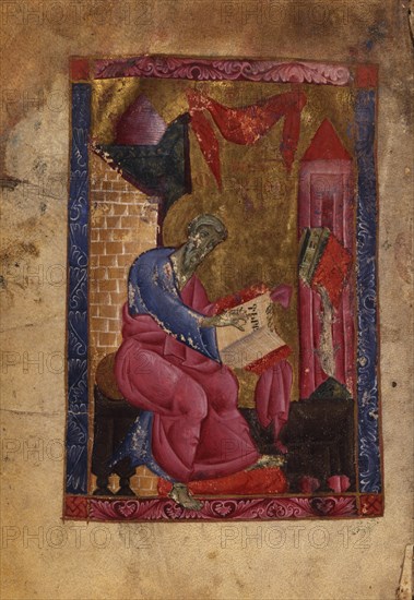 Saint Matthew the Evangelist (Manuscript illumination from the Matenadaran Gospel), 1237.