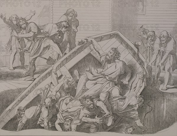 Olga's avenge to the Drevlians, 1832.