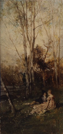 Scene in the park (Couple in the park), 1875.