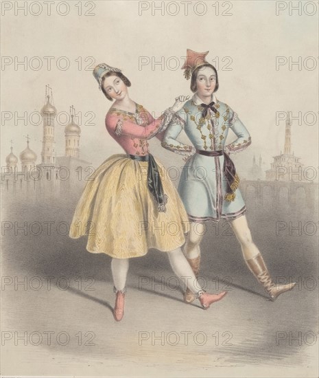 Carlotta Grisi (1819-1899) and Jules Perrot (1810-1892) in La Polka by Cesare Pugni, 1844-1845.