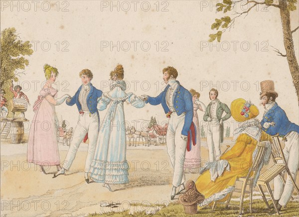 The Quadrille: La Poule (The Hen), 1820s.