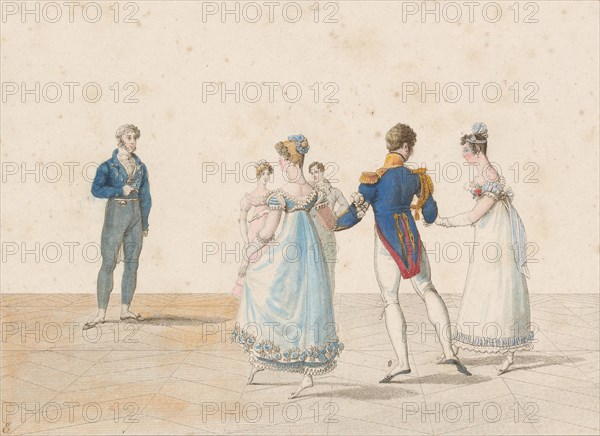 The Quadrille: La Pastourelle (The Shepherd Girl), 1820s.
