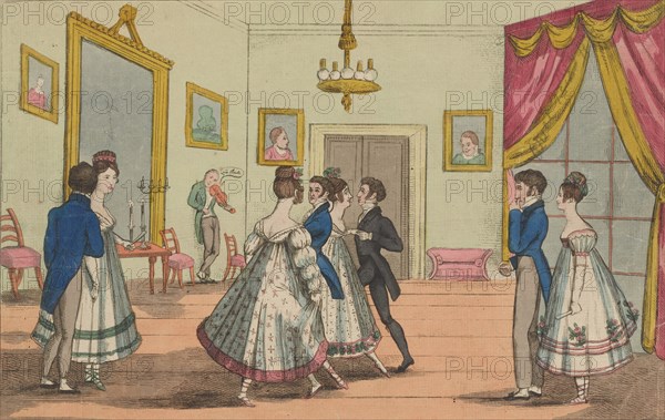 Quadrilles: practising at home, c1815.