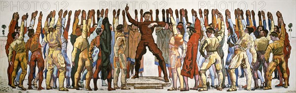 Unanimity (The oath). Second version, 1912-1913.