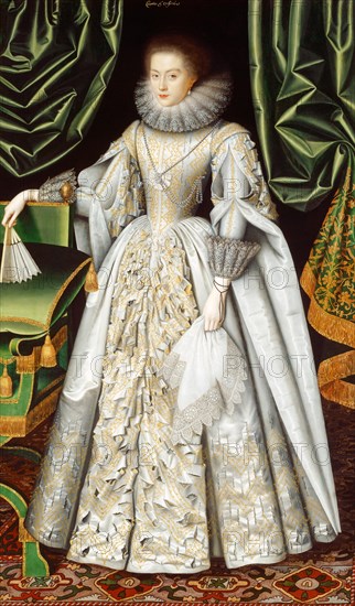 Portrait of Diana Cecil, later Countess of Oxford, c1616-1618.